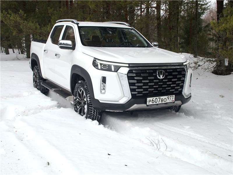 Фото Changan Hunter - Преодолевать глубокий и тяжёлый весенний снег было удобнее на понижающей передаче и с заблокированным задним дифференциалом