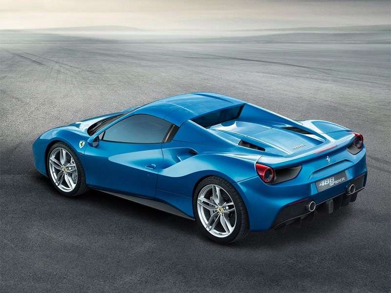 Фото Ferrari 488 Spider - Ferrari 488 Spider 2016 вид сверху сзади
