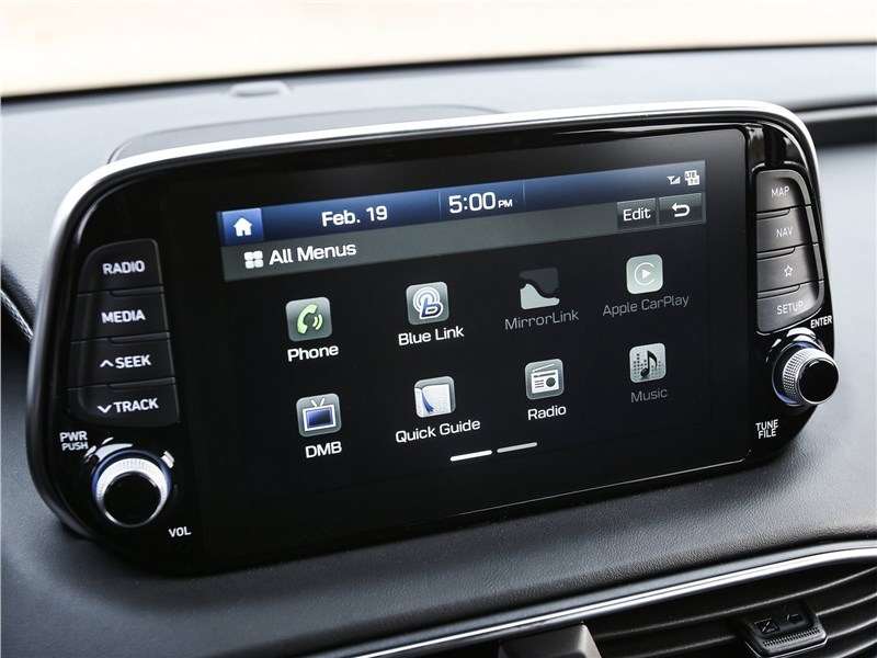 Фото Hyundai Santa Fe - Hyundai Santa Fe 2019 центральная консоль