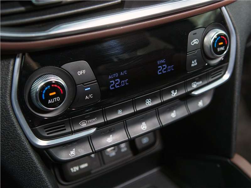 Фото Hyundai Santa Fe - Hyundai предлагает двухзонный «климат», а также подогрев и вентиляцию сидений