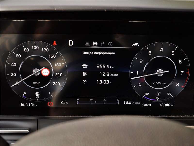Фото KIA Carnival - Меняем дизайн шкал приборов по своему вкусу. Так они выглядят при настройке Smart,... 