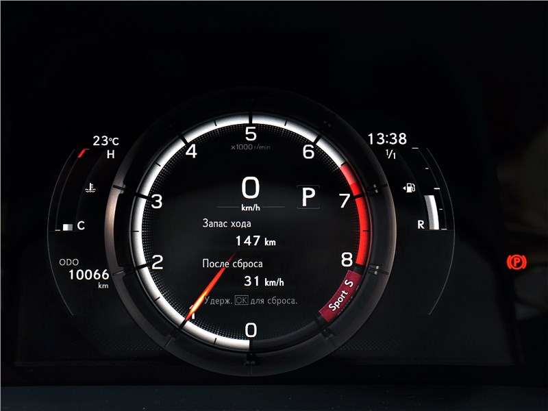 Фото Lexus ES - Вид шкалы тахометра в режиме Sport S...