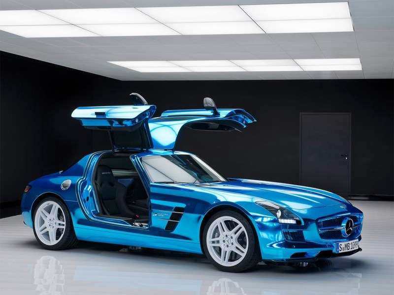 Фото Mercedes-Benz SLS AMG Electric Drive - Mercedes-Benz SLS AMG Coupe Electric Drive 2013 вид сбоку