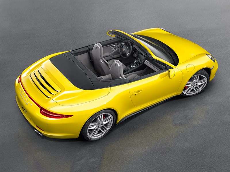 Фото Porsche 911 Carrera 4S Cabriolet - Porsche 911 Carrera 4S Cabriolet 2011 вид сверху