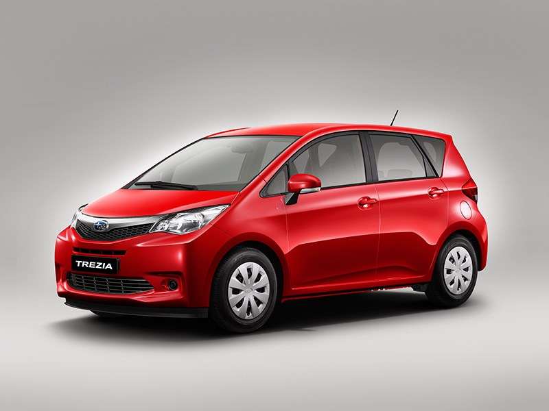 Фото Subaru Trezia - Subaru Trezia 2011 вид спереди красная