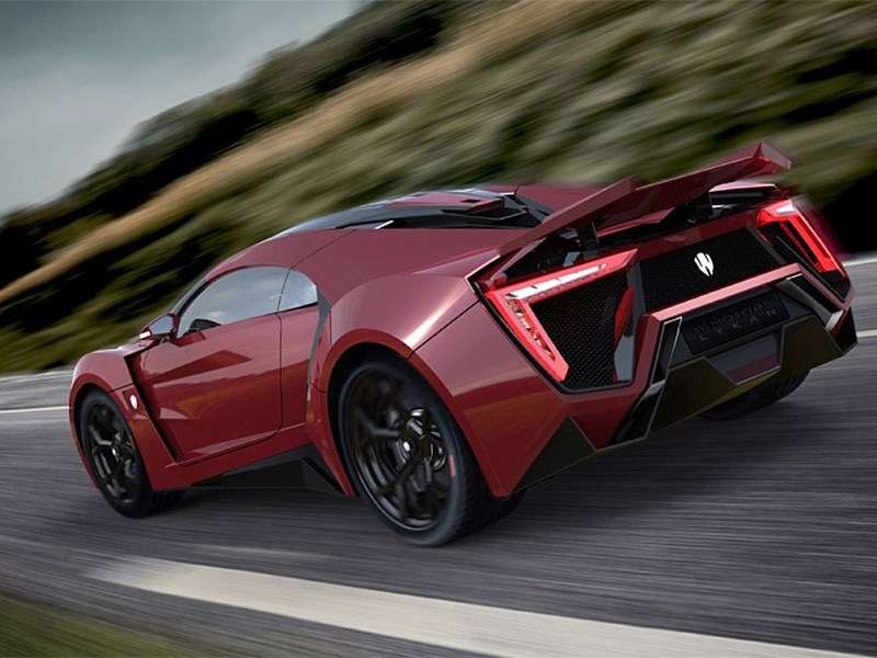 Фото W Motors Lykan Hypersport - W Motors Lykan Hypersport 2013 красный вид сзади